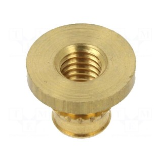 Threaded insert | brass | M5 | BN 37898 | L: 6.6mm | for plastic
