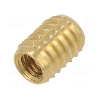 Threaded insert | brass | M5 | BN 37915 | L: 10mm | for plastic