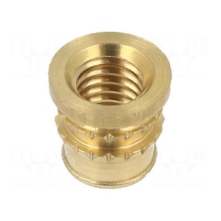 Threaded insert | brass | M5 | L: 6.6mm | for plastic | MULTISERT®