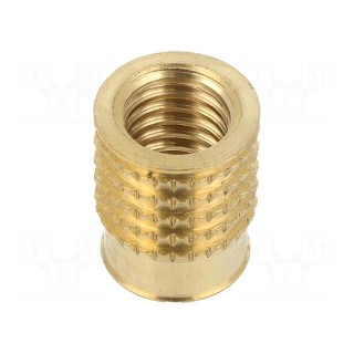 Threaded insert | brass | M8 | BN 37885 | L: 13.8mm | for plastic