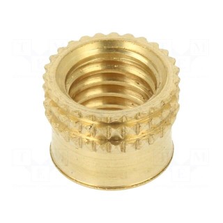Threaded insert | brass | M8 | BN 37885 | L: 8.3mm | for plastic