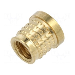 Threaded insert | brass | M8 | BN 37901 | L: 10.1mm | for plastic