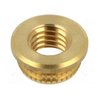 Threaded insert | brass | M8 | BN 37905 | L: 4.75mm | for plastic