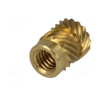 Threaded insert | brass | without coating | M4 | BN 1052 | L: 8.2mm