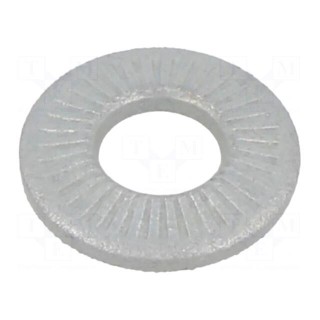 Washer | internally serrated | M5 | D=12mm | h=1.8mm | spring steel