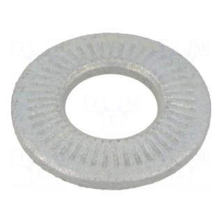 Washer | internally serrated | M8 | D=18mm | h=2.35mm | spring steel