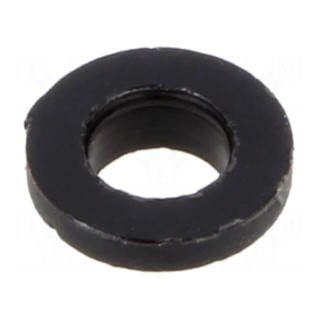 Washer | round | D=3.38÷3.48mm | h=0.79mm | polyamide | black