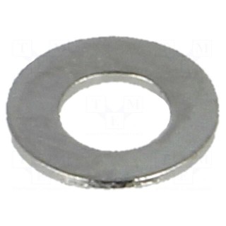 Washer | round | M2 | D=4.5mm | h=0.3mm | brass | Plating: nickel | BN: 566