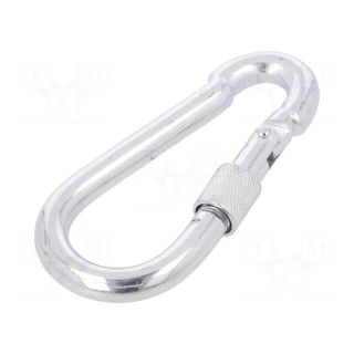 Snap hook | steel | for rope | 100mm | zinc | Size: 10mm
