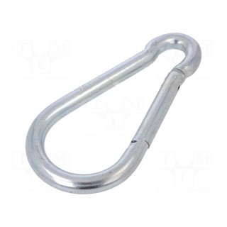 Carabiner | steel | for rope | L: 180mm | zinc | 14mm