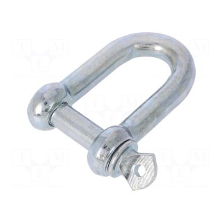 Dee shackle | steel | for rope | zinc | Size: 10mm