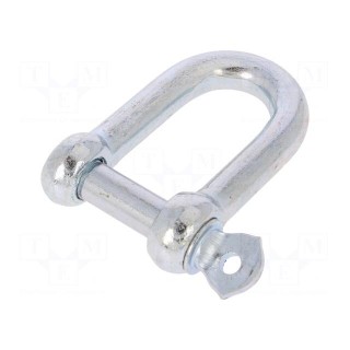 Dee shackle | steel | for rope | zinc | Size: 12mm