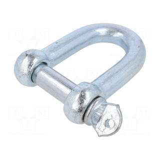 Dee shackle | steel | for rope | zinc | 28mm