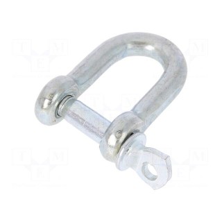 Dee shackle | steel | for rope | zinc | Size: 5mm