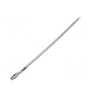 Rope | acid resistant steel A4 | Ørope: 2mm | L: 10m | 71kg