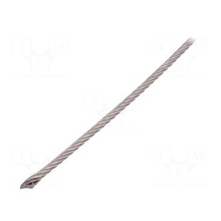 Rope | acid resistant steel A4 | Ørope: 3mm | L: 10m | 159kg
