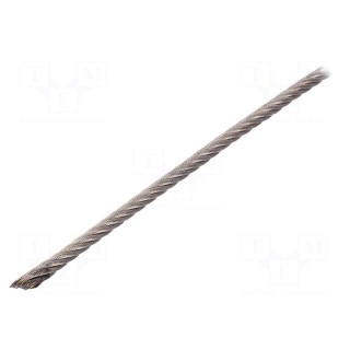 Rope | acid resistant steel A4 | Ørope: 4mm | L: 10m | 283kg