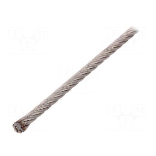 Rope | acid resistant steel A4 | Ørope: 6mm | L: 10m | 638kg