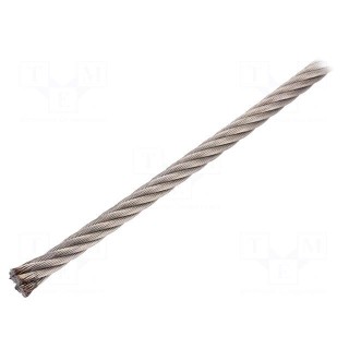 Rope | acid resistant steel A4 | Ørope: 6mm | L: 50m | 638kg