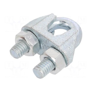 Rope clamp wire | steel | for rope | Ørope: 12mm | zinc | DIN: 741