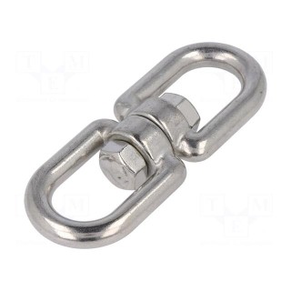 Swivel | acid resistant steel A4 | for rope | 115mm | Size: 10mm