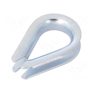 Thimble for rope | steel | for rope | Ørope: 12mm | zinc | DIN 6899B