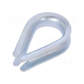Thimble for rope | steel | for rope | Ørope: 14mm | zinc | DIN: 6899B