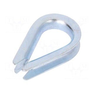 Thimble for rope | steel | for rope | Ørope: 16mm | zinc | DIN: 6899B