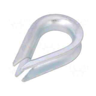 Thimble for rope | steel | for rope | Ørope: 20mm | zinc | DIN: 6899B