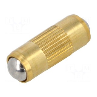 Ball latch | brass | L: 7.3mm | F1: 2N | F2: 4.5N | Features: with spring