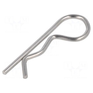 Cotter pin | stainless steel | Ø: 3mm | L: 72mm | Shaft dia: 10÷16mm