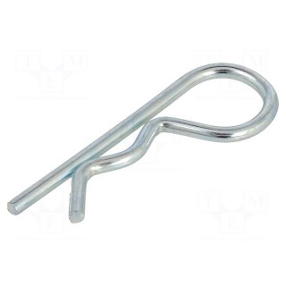 Cotter pin | zinc-plated steel | Ø: 4mm | L: 74mm | Shaft dia: 16÷20mm