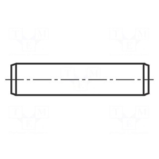 Cylindrical stud | A2 stainless steel | BN 684 | Ø: 4mm | L: 8mm | DIN 7