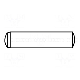 Cylindrical stud | hardened steel | BN 858 | Ø: 3mm | L: 10mm | DIN 6325