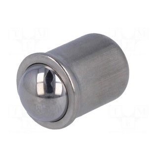 Smooth ball spring plunger | stainless steel | L: 13mm | F1: 8.5N