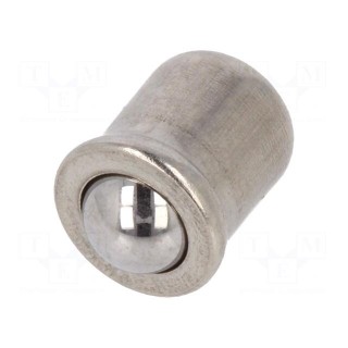Smooth ball spring plunger | stainless steel | L: 5mm | F1: 2.5N