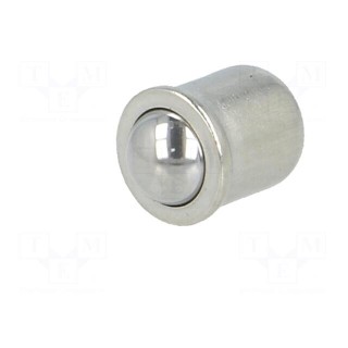 Smooth ball spring plunger | stainless steel | L: 6mm | F1: 3N