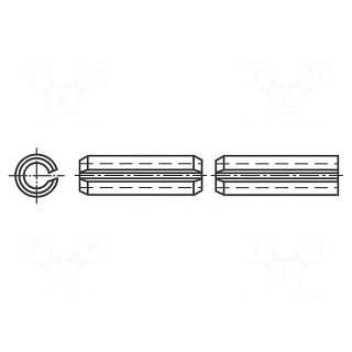 Springy stud | stainless steel | BN: 337 | Ø: 2.5mm | L: 8mm | DIN: 1481