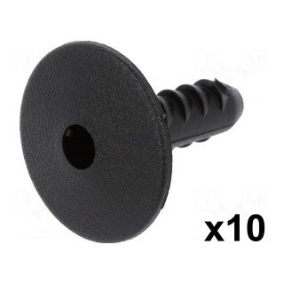 Trim clip | 10pcs | Fiat | OEM: 718202808 | L: 24.9mm | polyamide | black