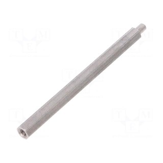 Screwed spacer sleeve | Int.thread: M5 | 100mm | Ext.thread: M5