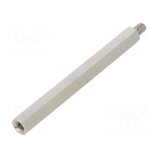 Screwed spacer sleeve | 100mm | Int.thread: M6 | Ext.thread: M6