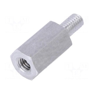 Screwed spacer sleeve | Int.thread: M3 | 10mm | Ext.thread: M3