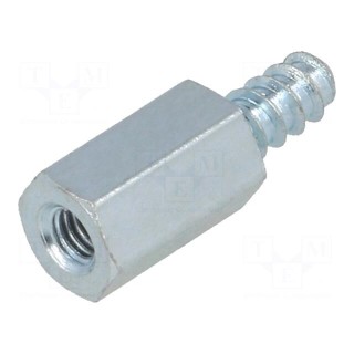 Screwed spacer sleeve | Int.thread: M3 | 10mm | Ext.thread: ST3,5