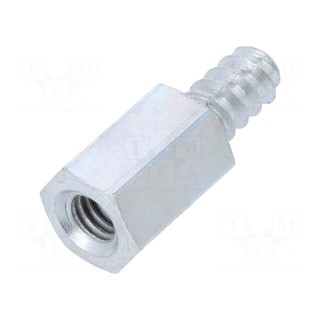 Screwed spacer sleeve | 10mm | Int.thread: M4 | Ext.thread: ST4,2