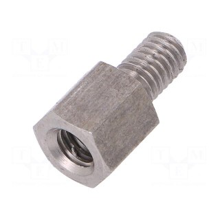 Screwed spacer sleeve | 10mm | Int.thread: M6 | Ext.thread: M6