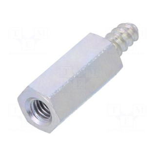 Screwed spacer sleeve | Int.thread: M3 | 12mm | Ext.thread: ST2,9