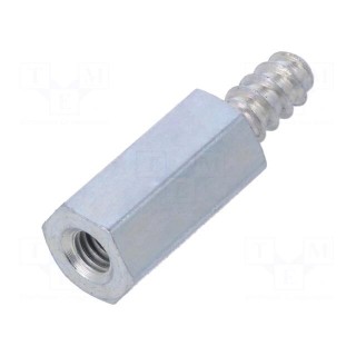 Screwed spacer sleeve | Int.thread: M3 | 12mm | Ext.thread: ST3,5