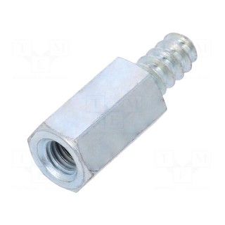 Screwed spacer sleeve | Int.thread: M4 | 12mm | Ext.thread: ST4,2