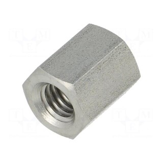 Screwed spacer sleeve | Int.thread: M6 | 12mm | hexagonal