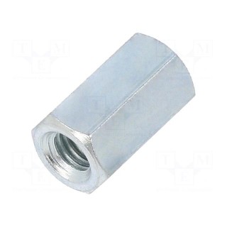 Screwed spacer sleeve | 14mm | Int.thread: M5 | steel | zinc